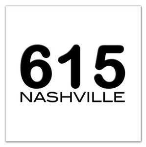 Nashville Photo Magnets | 615 Nashville Area Code Black