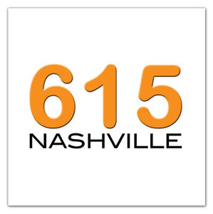 Nashville Photo Magnets | 615 Nashville Area Code Orange