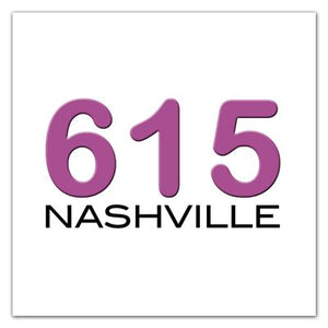 Nashville Photo Magnets | 615 Nashville Area Code Purple