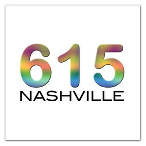Nashville Photo Magnets | 615 Nashville Area Code Rainbow