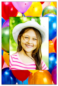 Magnetized Photo Frame Colorful Birthday With  Photo