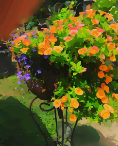 Nashville Artist | Orange Waterfall of Flowers