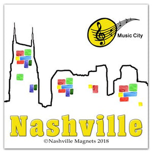 Nashville Magnets | Colorful Skyline