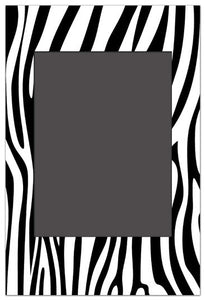 Personalized Photo Magnets Zebra Border With Photo