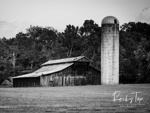 Nashville Photo Magnets | Barn and Silo In BW
